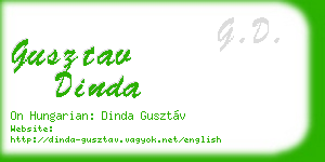 gusztav dinda business card