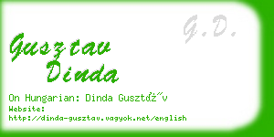 gusztav dinda business card